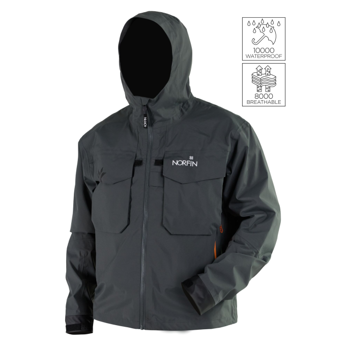 Куртка забродная NORFIN PILOT GRAY 01 р.S 527501-S