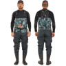 Полукомбинезон забродный NORFIN PILOT CAMO BOOTFOOT р.45-XL-S с сапогами резина 83400-45-XL-S