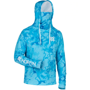 Джемпер NORFIN SUN PRO WAVES HOODIE BLUE р.XXL